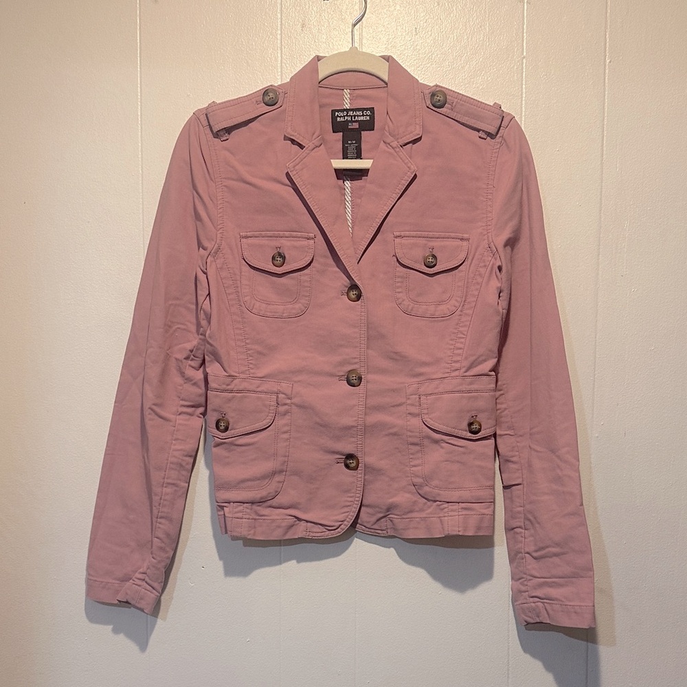 Polo Jeans co pink denim jacket
Size m